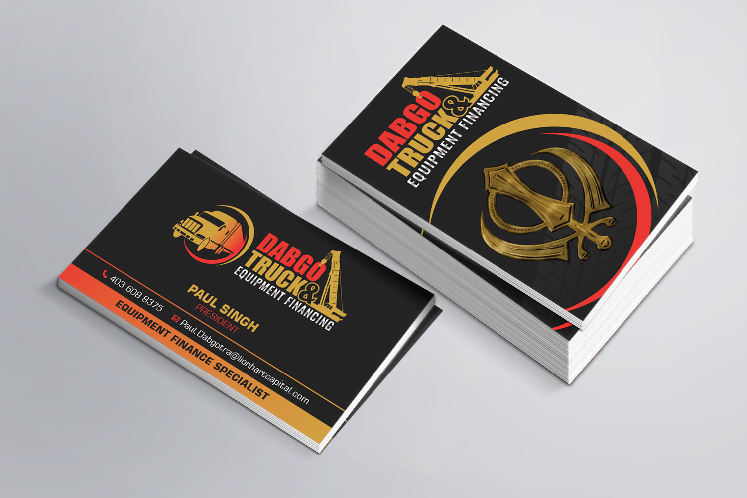 Business Card Design by MDesign for Dabgo Truck & Equipment Financing | Design #21510059