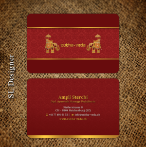 Business Card Ayurvedic Massage | Business Card Design by SL Designer