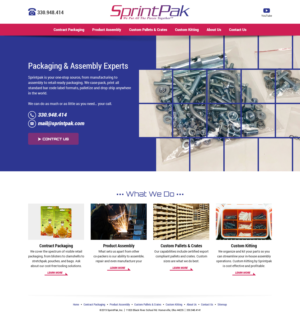 Homepage and Interior Page Design for SprintPak | Web Design by MIND