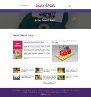 Homepage and Interior Page Design for SprintPak | Web Design by Da Miracle