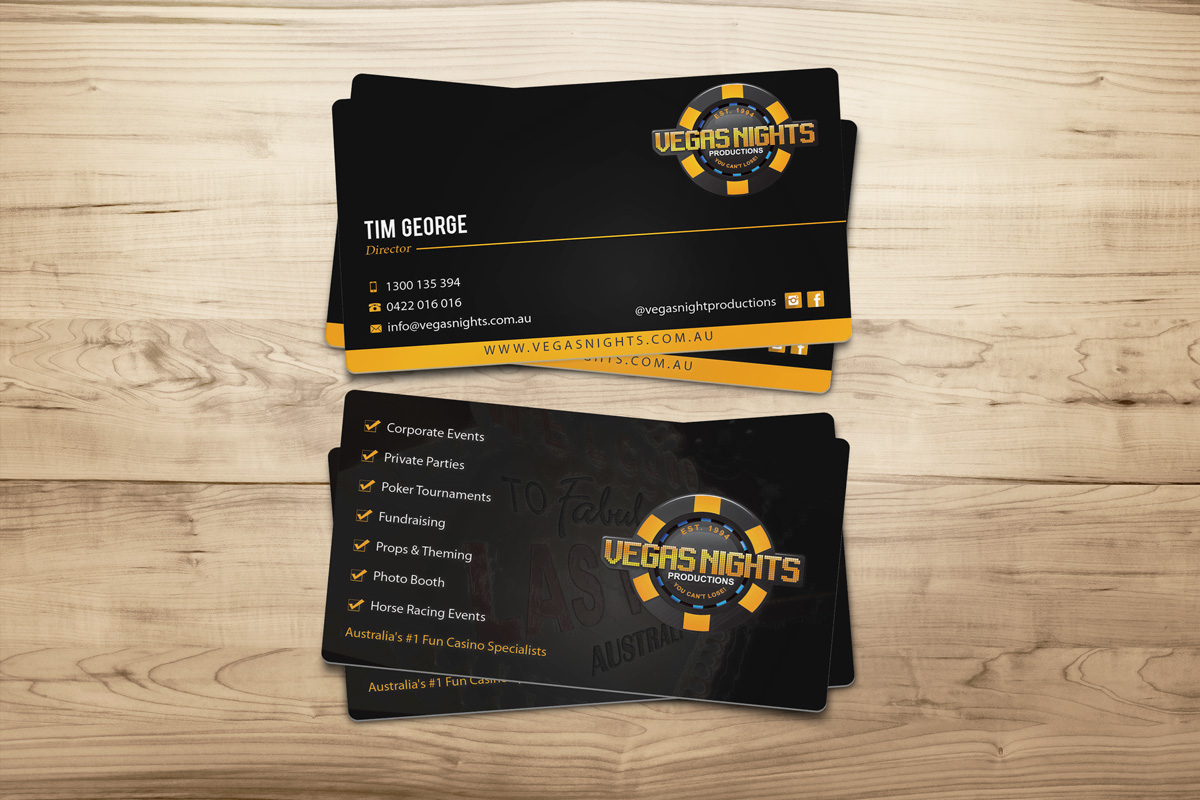 Diseño de Tarjeta de Presentación por Riz' para Vegas Nights | Diseño #21481790