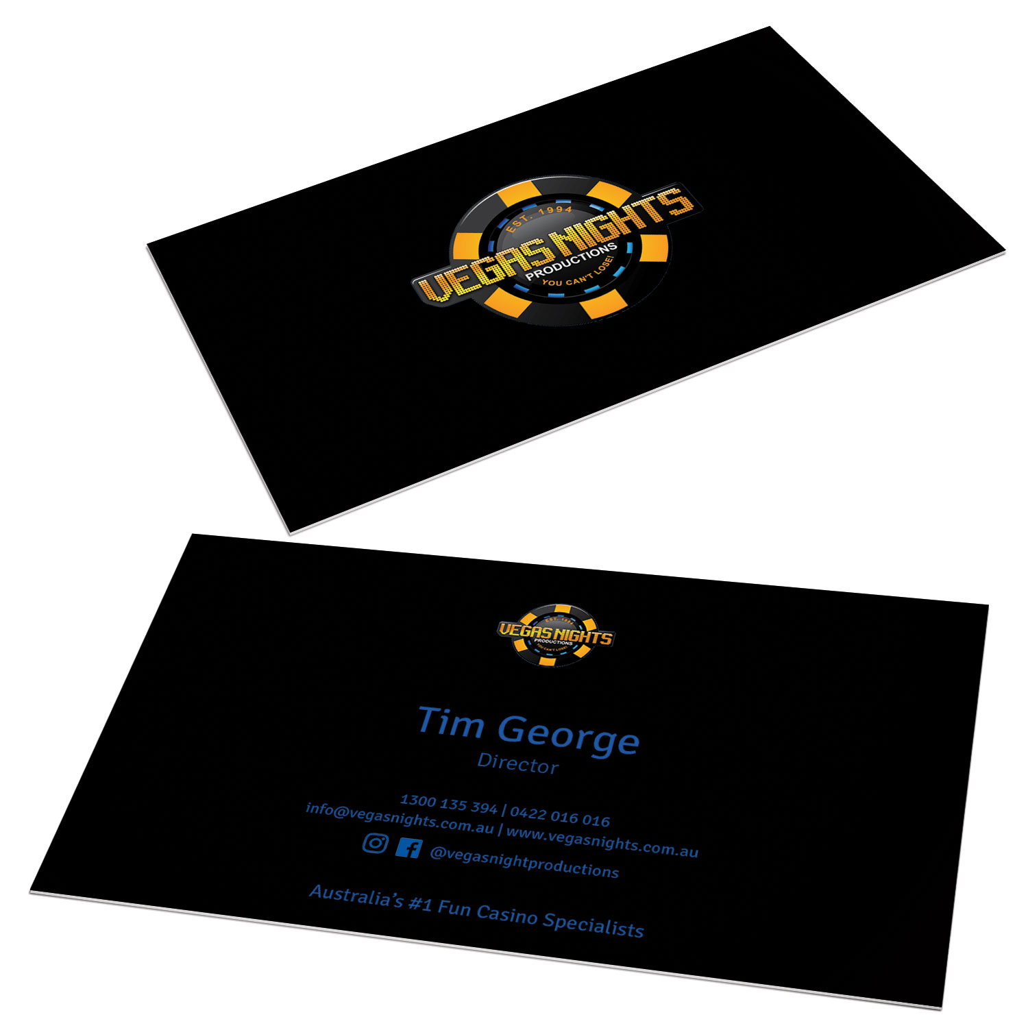 Business Card Design by Made by Soul for Vegas Nights | Design #21481182