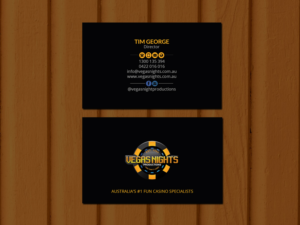 Business Card Design by Creations Box 2015 for Vegas Nights | Design #21478609