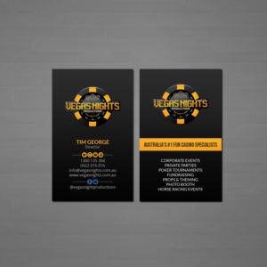 Business Card Design by Creations Box 2015 for Vegas Nights | Design: #21479580