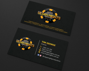 Business Card Design by Laxmi Design for Vegas Nights | Design #21477487