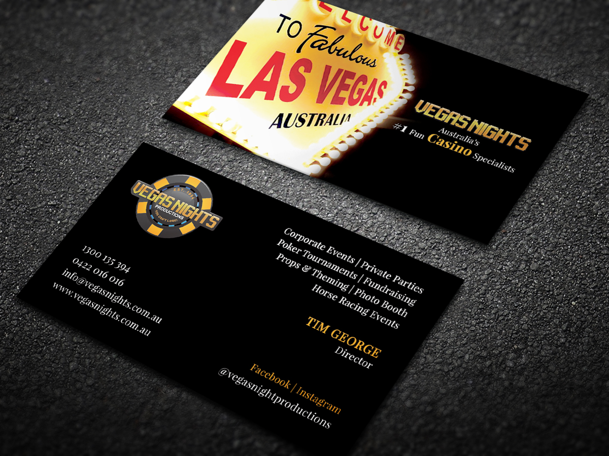 Business Card Design by Moumita_ for Vegas Nights | Design #21474842