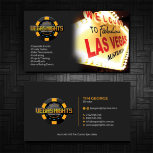 Business Card Design by Srabon55014 for Vegas Nights | Design #21476942