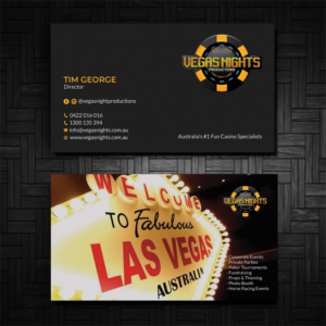Business Card Design by Srabon55014 for Vegas Nights | Design: #21477192