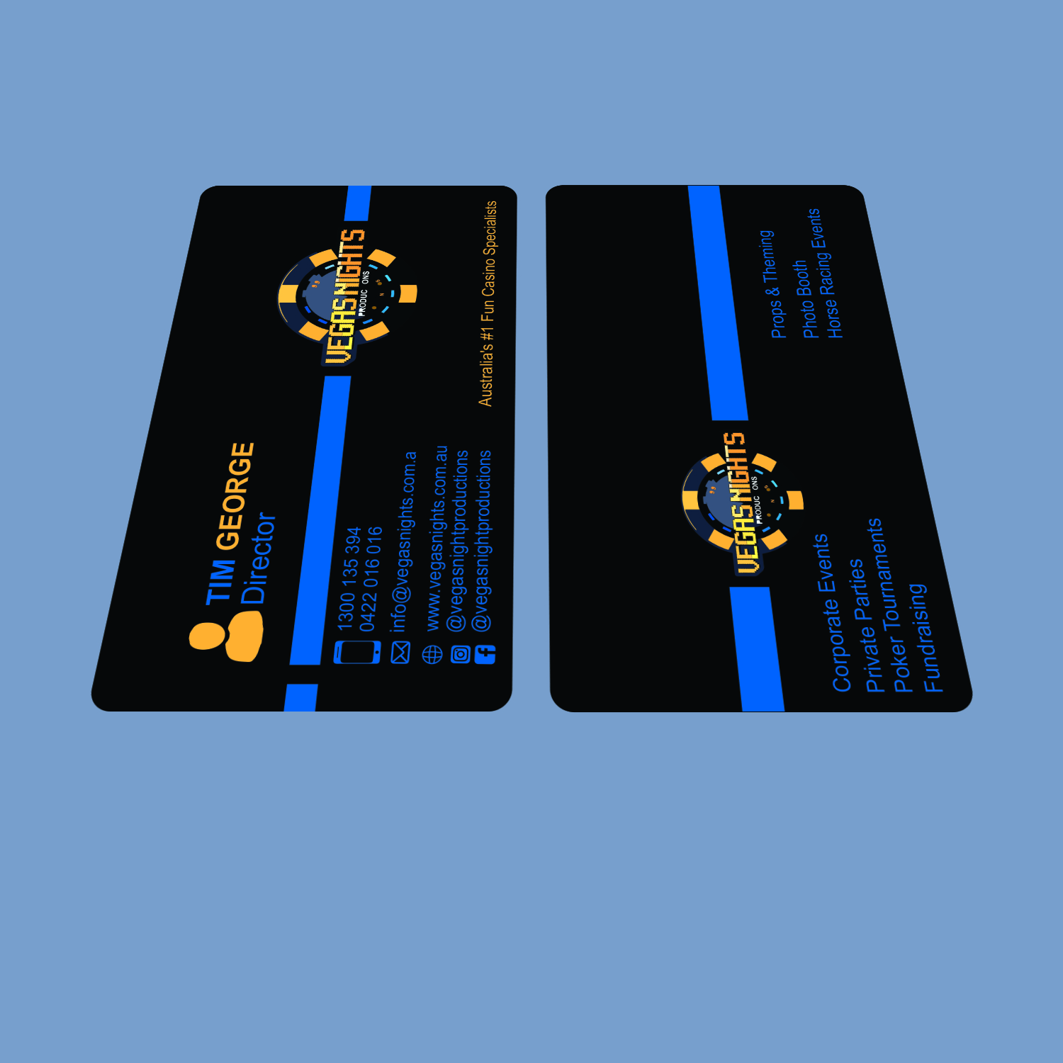 Business Card Design by Kipkemoi for Vegas Nights | Design #21489999