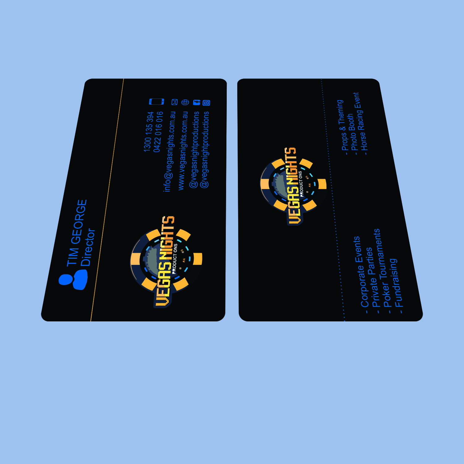 Business Card Design by Kipkemoi for Vegas Nights | Design #21490004