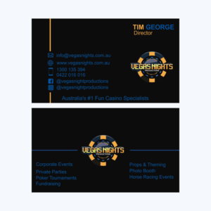 Business Card Design by Kipkemoi for Vegas Nights | Design: #21495628