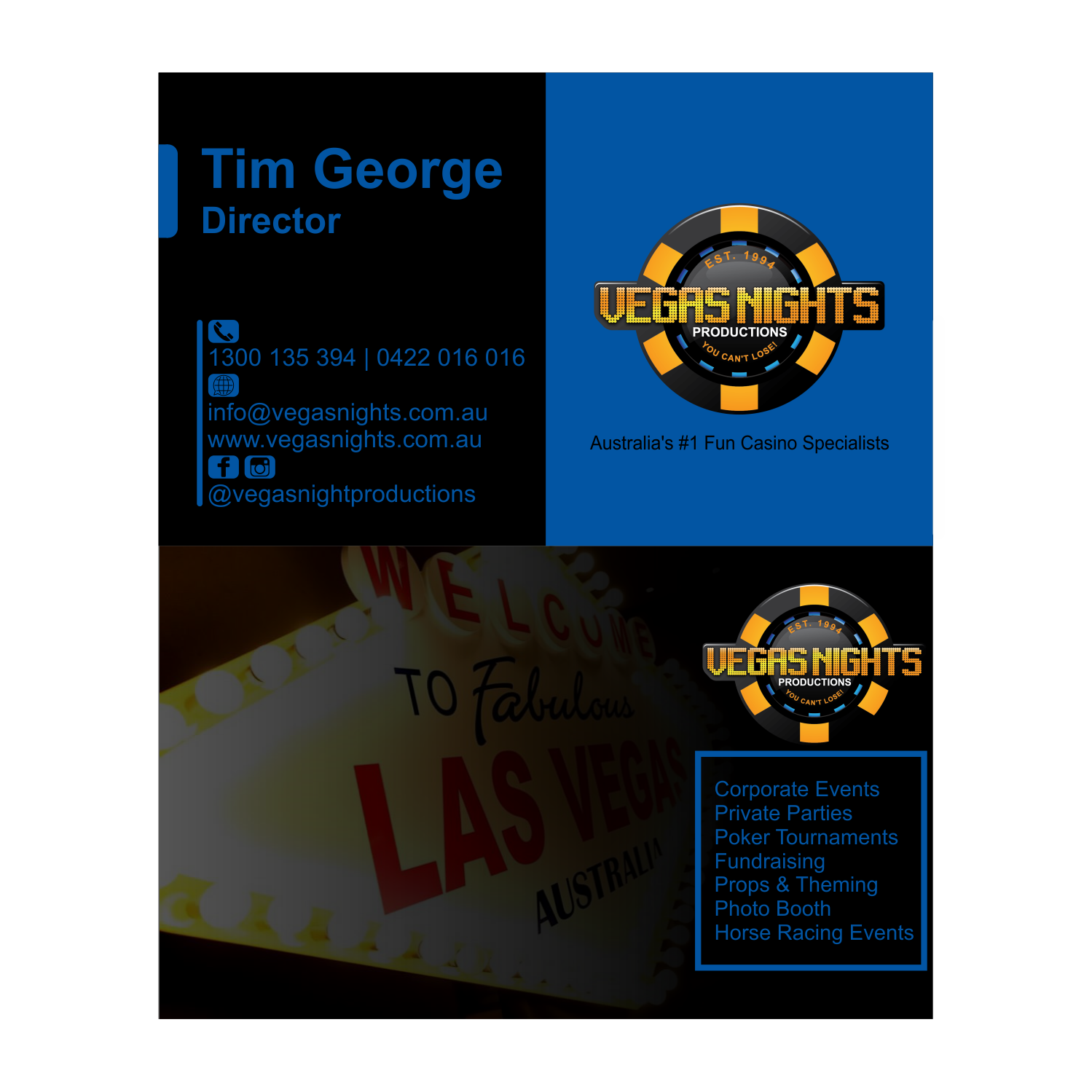 Design de Carte de Visite par Anang Khoirianto pour Vegas Nights | Design #21488100