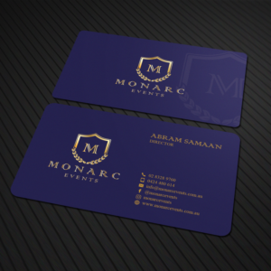 Monarc Events Business Card  | Business Card Design by Sandaruwan