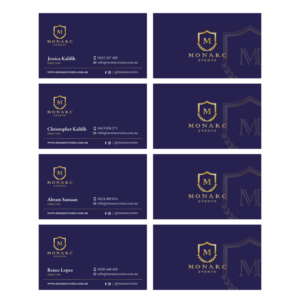 Diseño de Tarjeta de Presentación por adiazudin para Monarc Events Pty Ltd | Diseño: #21497354
