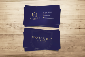 Monarc Events Business Card  | Business Card Design by Riz'