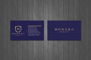 Business Card Design by Creations Box 2015 for Monarc Events Pty Ltd | Design: #21483407
