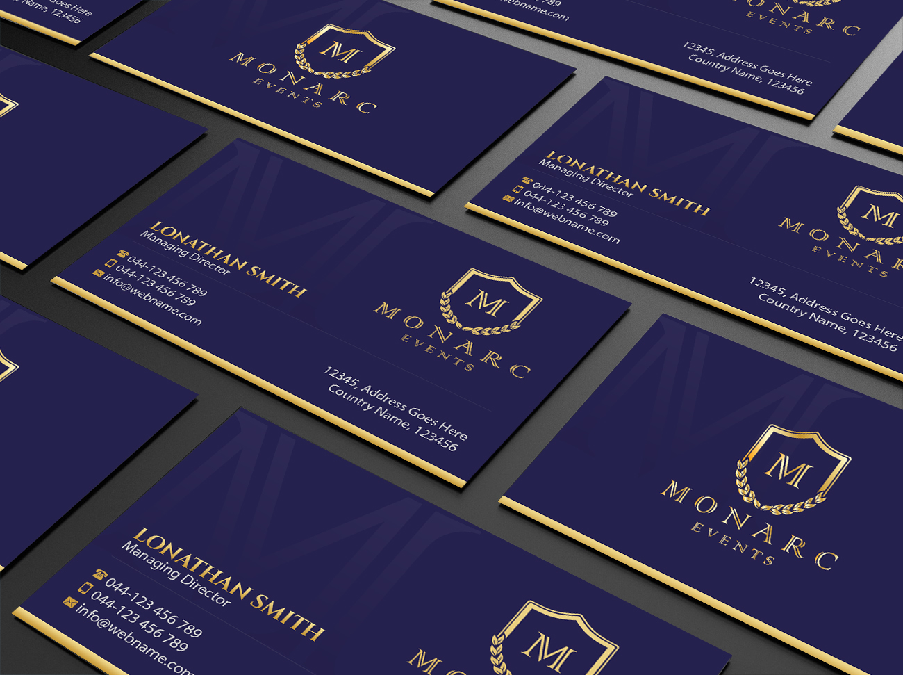 Business Card Design by Creations Box 2015 for Monarc Events Pty Ltd | Design #21483408