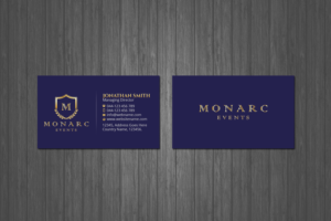 Business Card Design by Creations Box 2015 for Monarc Events Pty Ltd | Design: #21483409