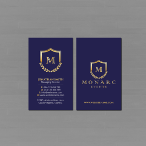 Business Card Design by Creations Box 2015 for Monarc Events Pty Ltd | Design: #21483419