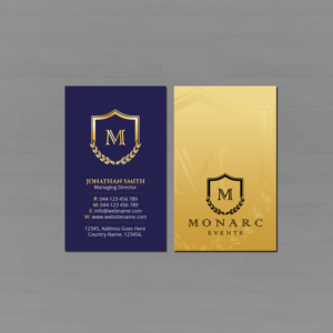 Visitenkarten-Design von Creations Box 2015 für Monarc Events Pty Ltd | Design: #21483422