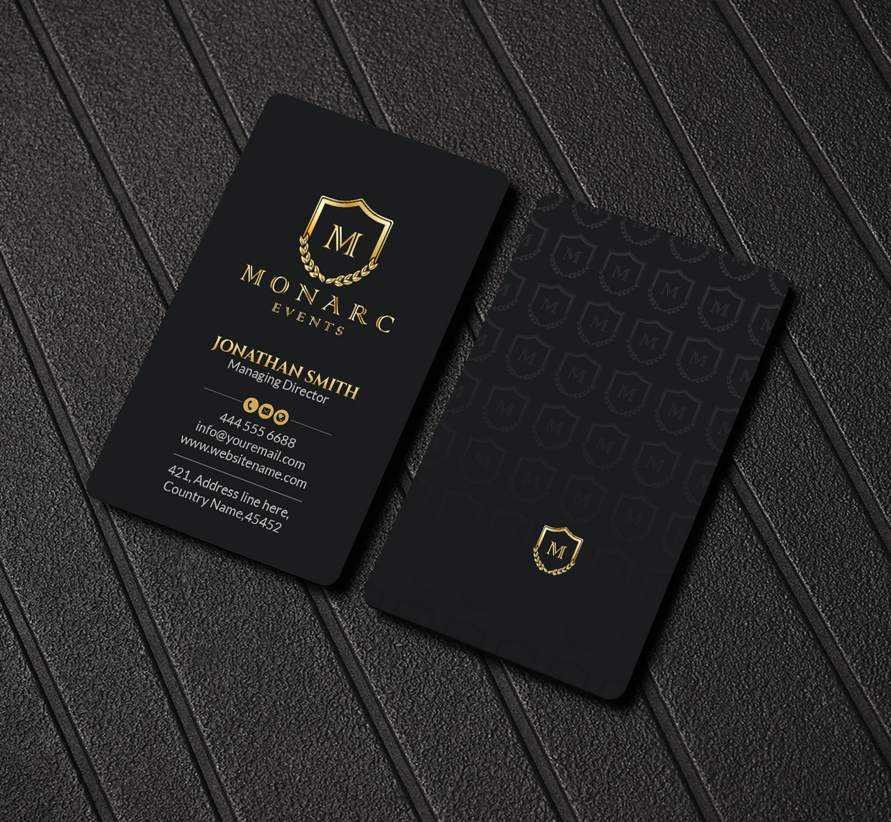 Business Card Design by Creations Box 2015 for Monarc Events Pty Ltd | Design #21483423