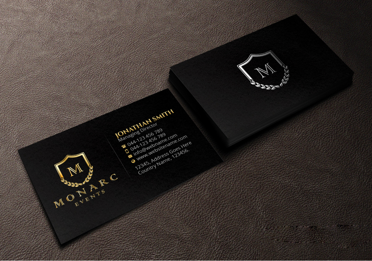 Business Card Design by Creations Box 2015 for Monarc Events Pty Ltd | Design #21483424