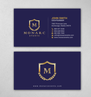 Business Card Design by chandrayaan.creative for Monarc Events Pty Ltd | Design: #21483671