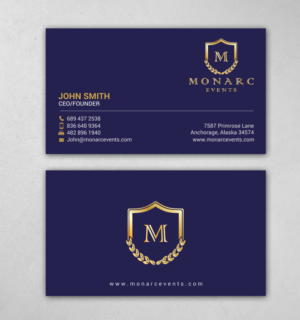 Business Card Design by chandrayaan.creative for Monarc Events Pty Ltd | Design: #21483672