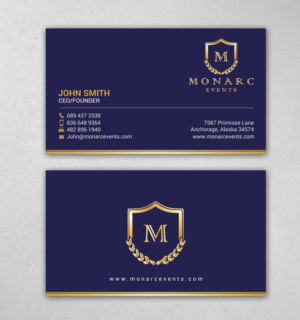 Business Card Design by chandrayaan.creative for Monarc Events Pty Ltd | Design: #21483675