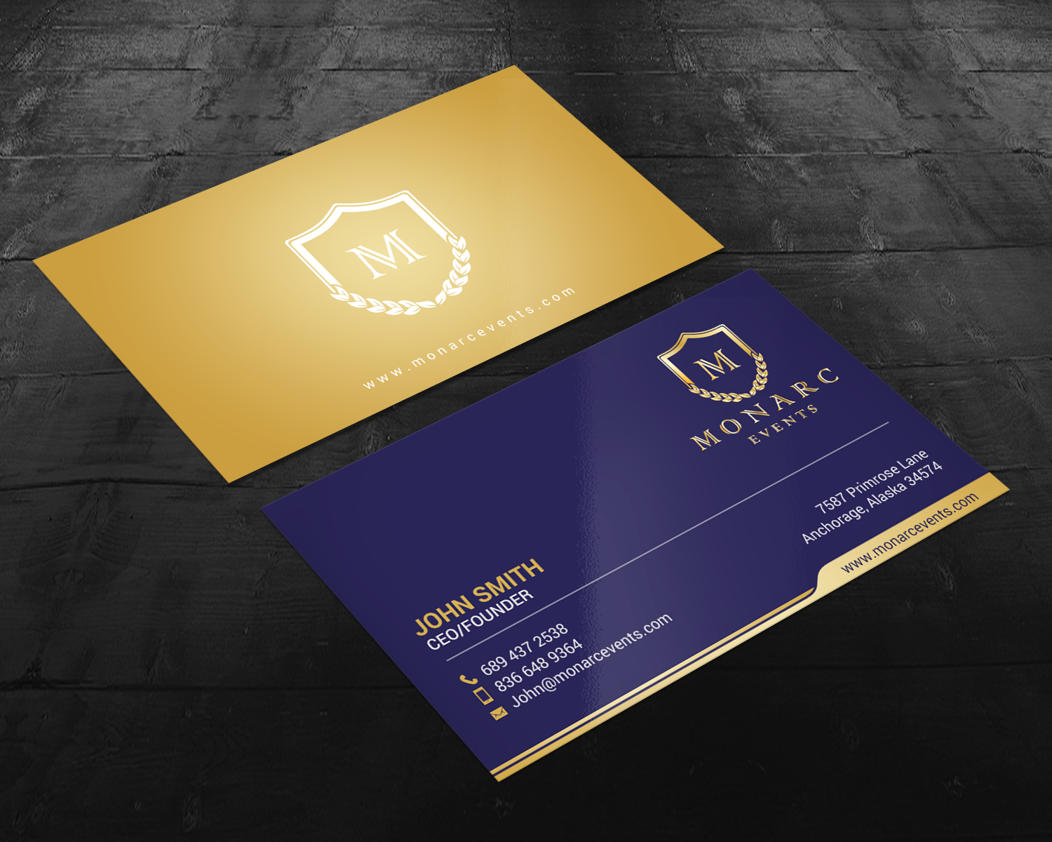 Business Card Design by chandrayaan.creative for Monarc Events Pty Ltd | Design #21483679