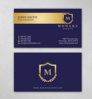 Business Card Design by chandrayaan.creative for Monarc Events Pty Ltd | Design: #21483680