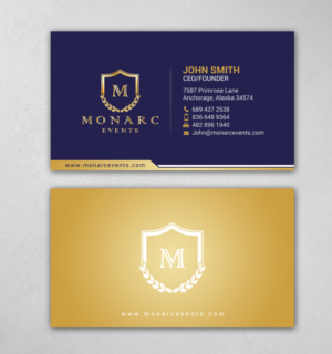 Business Card Design by chandrayaan.creative for Monarc Events Pty Ltd | Design #21484676