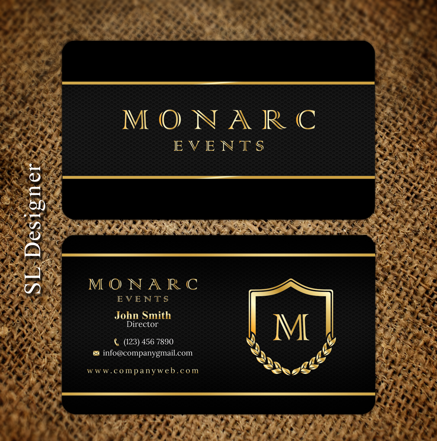 Business Card Design by SL Designer for Monarc Events Pty Ltd | Design #21484001