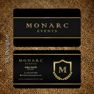 Business Card Design by SL Designer for Monarc Events Pty Ltd | Design: #21484001