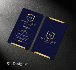Visitenkarten-Design von SL Designer für Monarc Events Pty Ltd | Design: #21484007