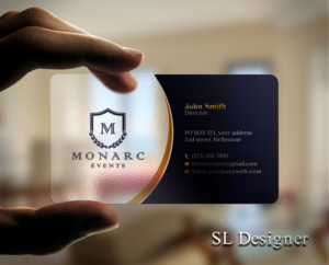 Business Card Design by SL Designer for Monarc Events Pty Ltd | Design: #21484008