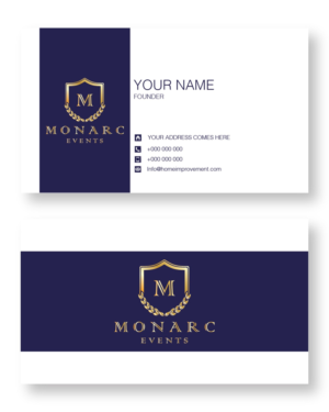 Monarc Events Business Card  | Business Card Design by Maxo-Biz