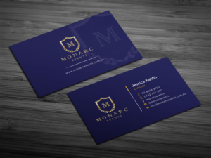 Business Card Design by haru_ichiban for Monarc Events Pty Ltd | Design #21556778