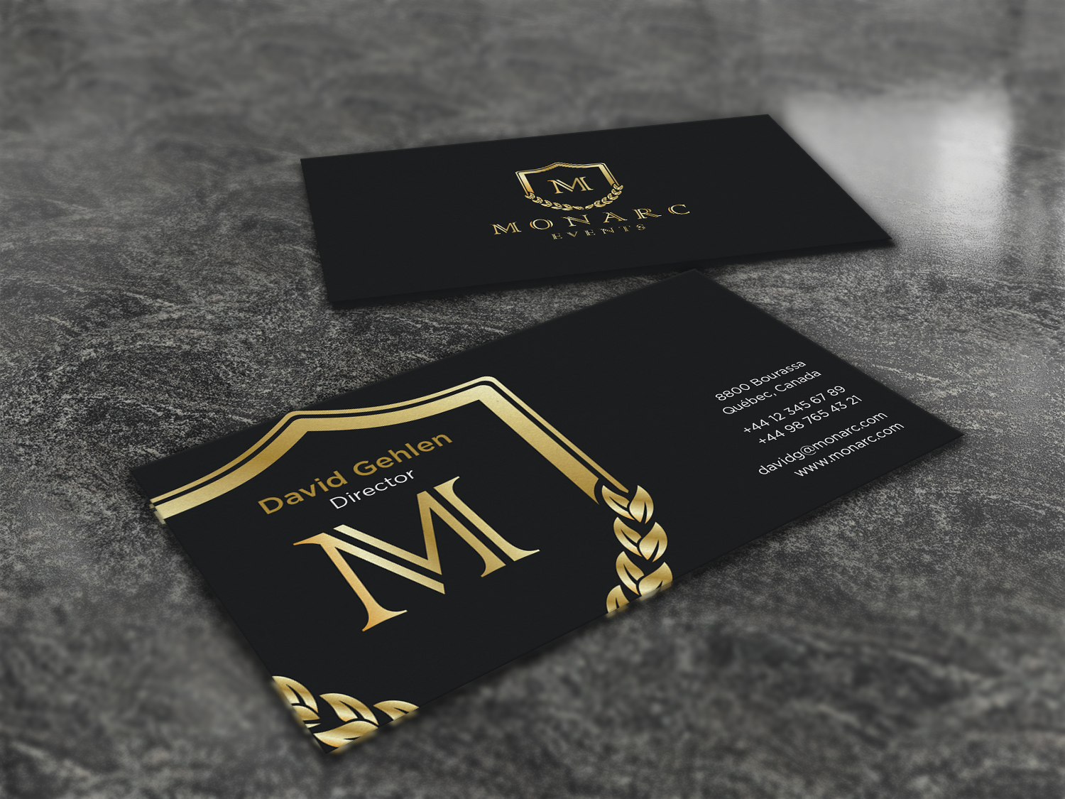 Diseño de Tarjeta de Presentación por haru_ichiban para Monarc Events Pty Ltd | Diseño #21486294