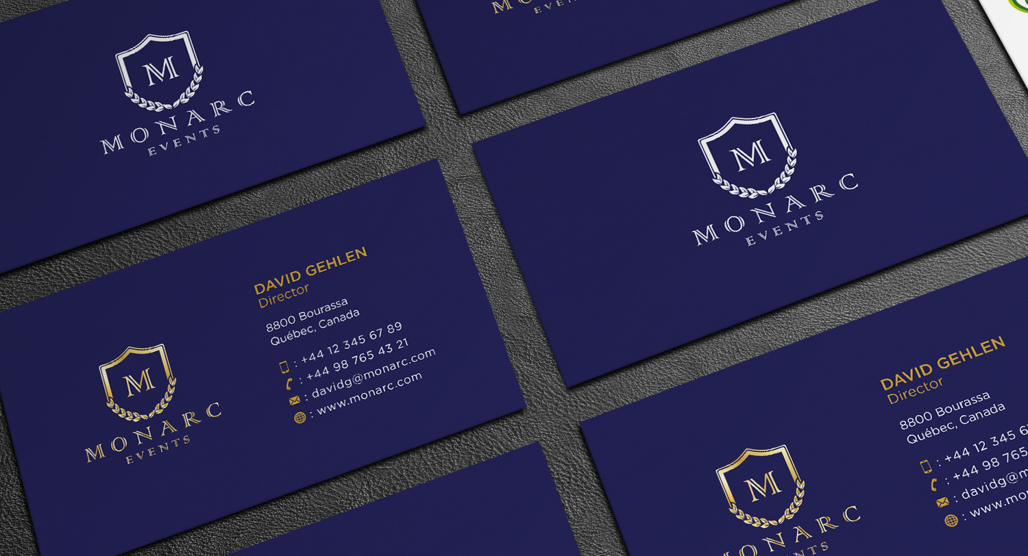 Diseño de Tarjeta de Presentación por haru_ichiban para Monarc Events Pty Ltd | Diseño #21487673