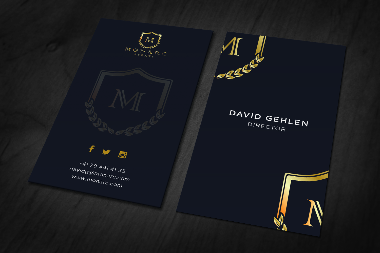 Diseño de Tarjeta de Presentación por haru_ichiban para Monarc Events Pty Ltd | Diseño #21487691