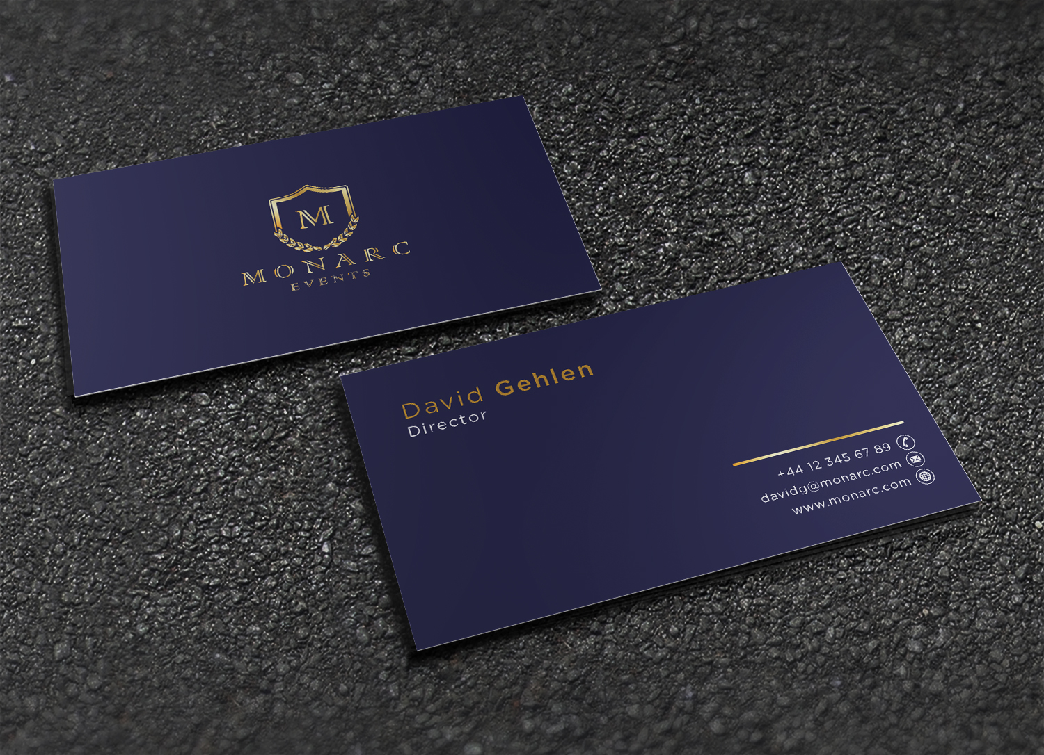 Diseño de Tarjeta de Presentación por haru_ichiban para Monarc Events Pty Ltd | Diseño #21487696