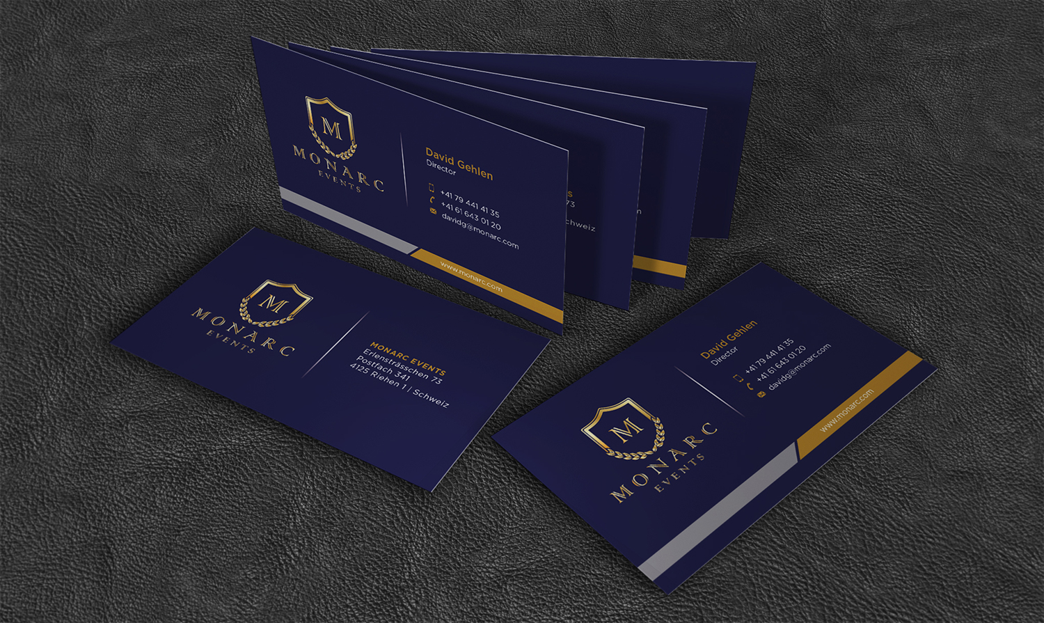 Business Card Design by haru_ichiban for Monarc Events Pty Ltd | Design #21487713