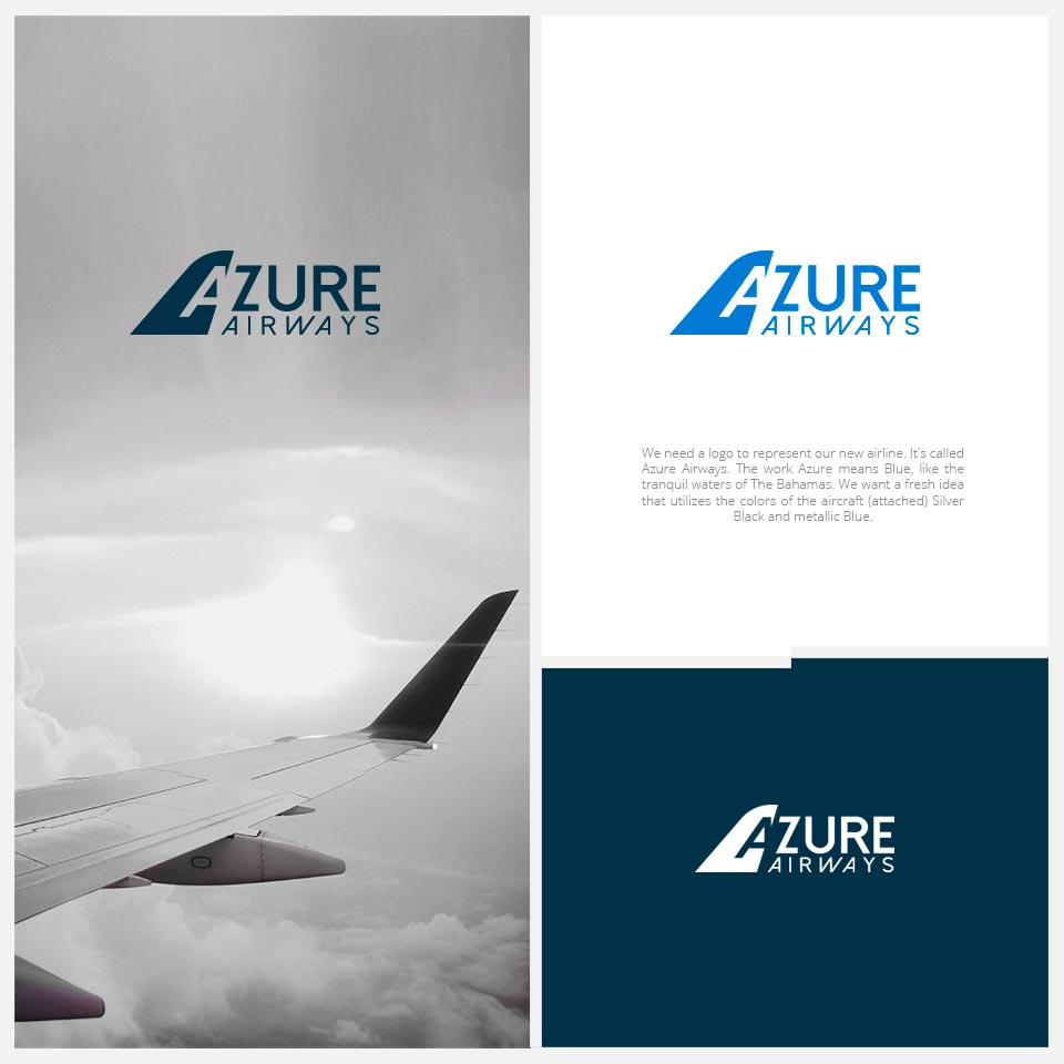 Logo Design by madeli for Azure Airways LLC | Design #21478880
