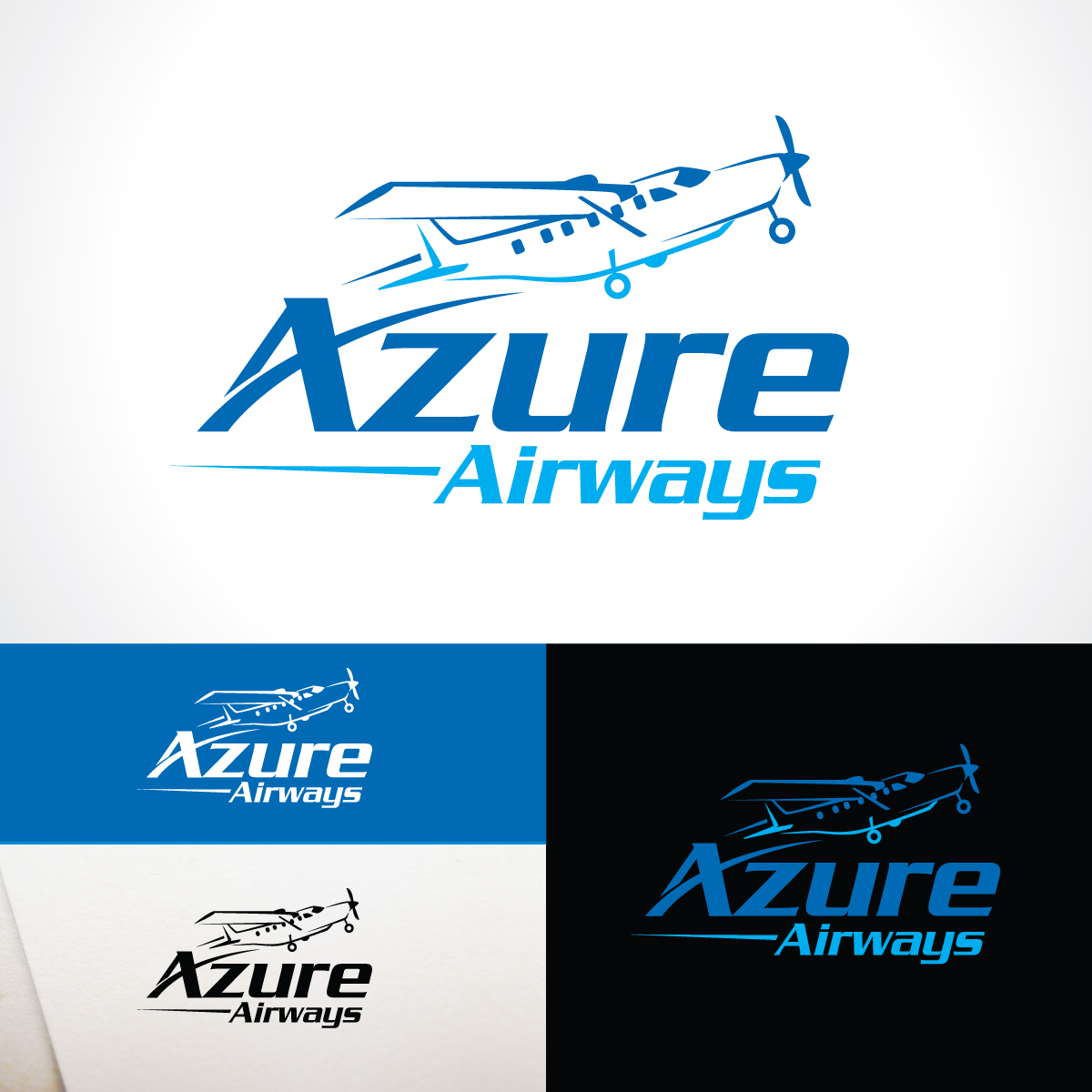Logo Design by Kreative Fingers for Azure Airways LLC | Design #21483387