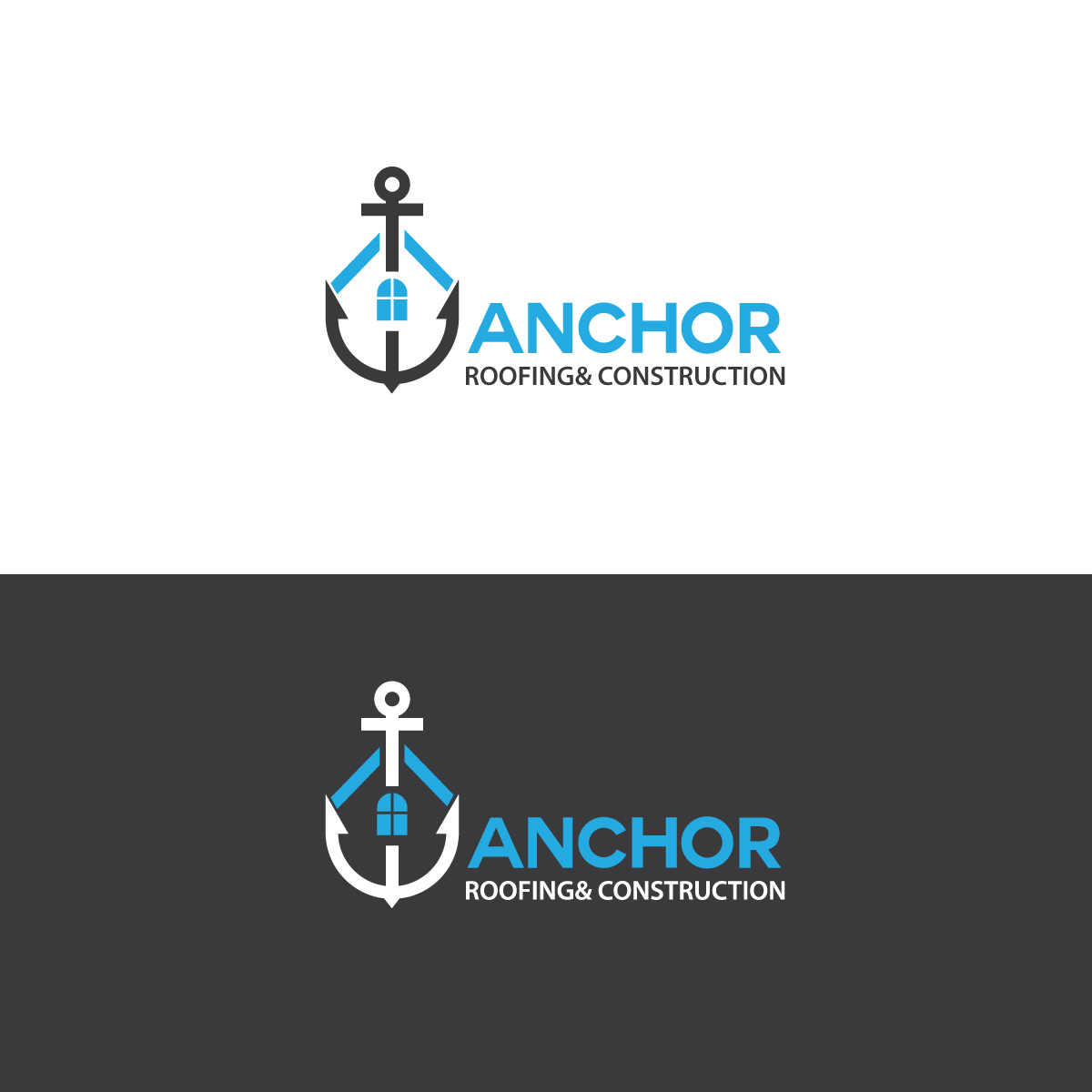 Diseño de Logo por Graphic Bricks para Anchor Roofing&Construction | Diseño #21483102