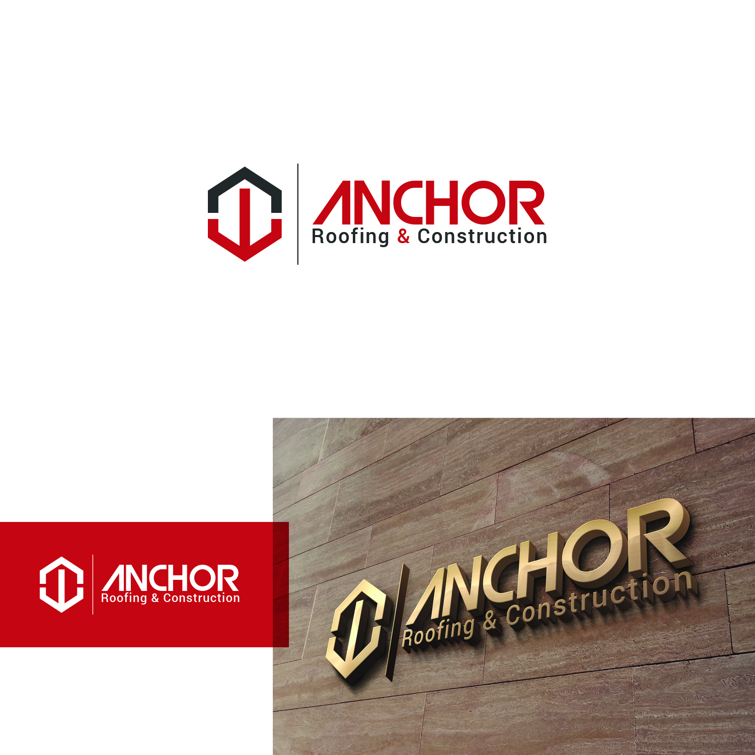 Logo-Design von Maxo-Biz für Anchor Roofing&Construction | Design #21494753