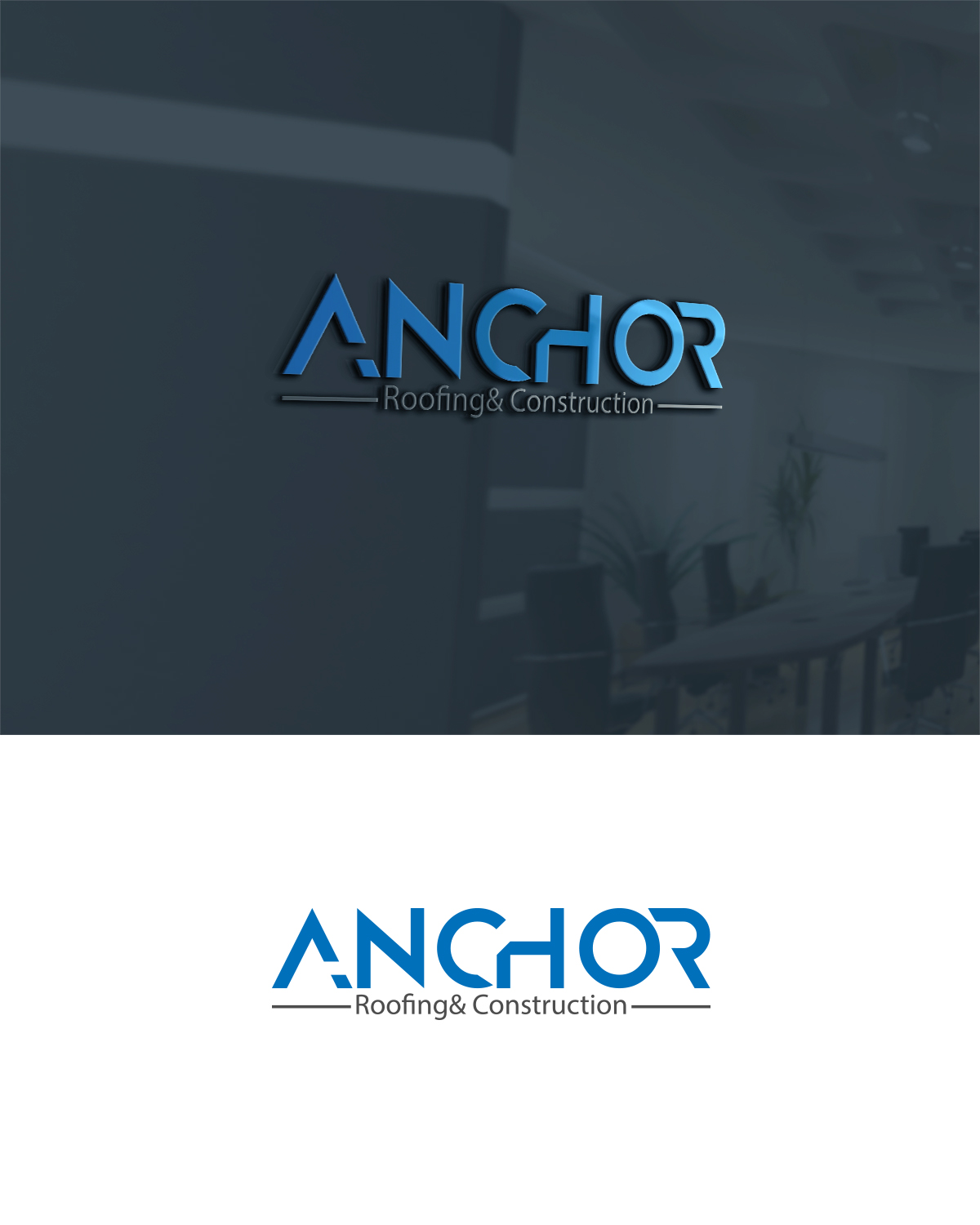Logo Design by RedLine 3 for Anchor Roofing&Construction | Design #21485452