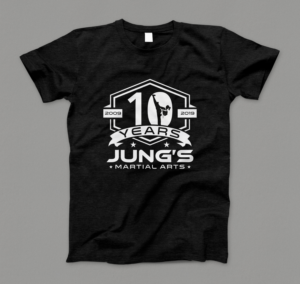 Jung's martial Arts 10 year celebration shirt | Diseño de Camiseta por Barney Stinson
