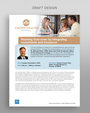 New Invitation Design Project Investment Seminar | Invitation Design by MDesigns ™